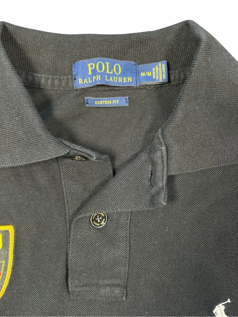 Polo Ralph Lauren Germany Black Polo Size Medium EUC